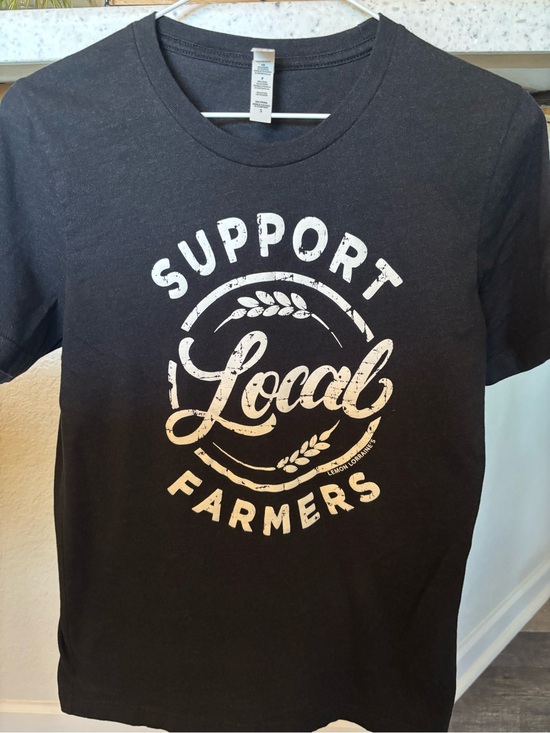 Bella Canvas Tops - Bella Canvas Black "Support Local Farmers" Short Sleeve Tee
